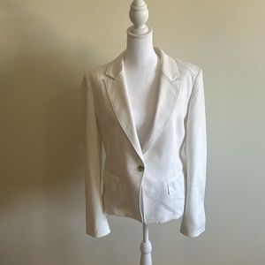 WHBM single button white blazer, size 12